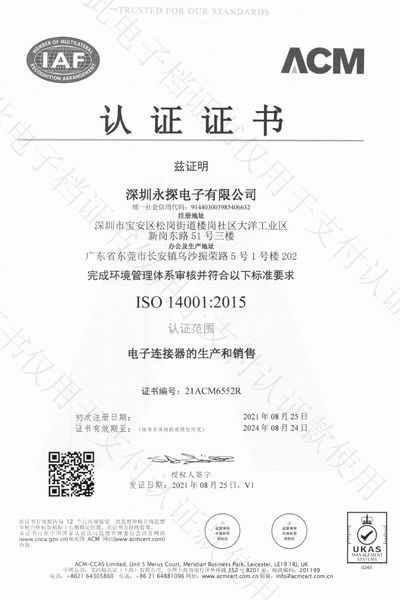 ISO-14001:2015 Certi