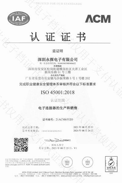 ISO-45001:2018 Certi